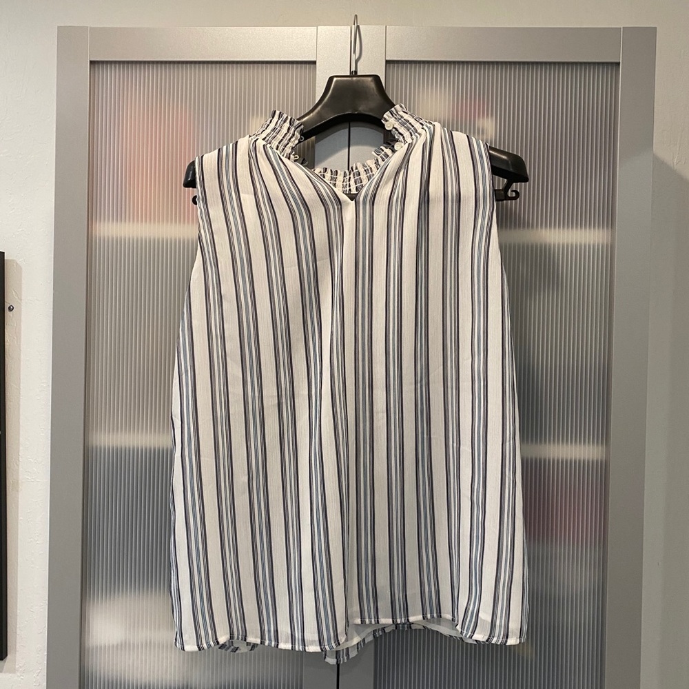 Ann Taylor Factory Striped Blouse - Picture 2 of 7
